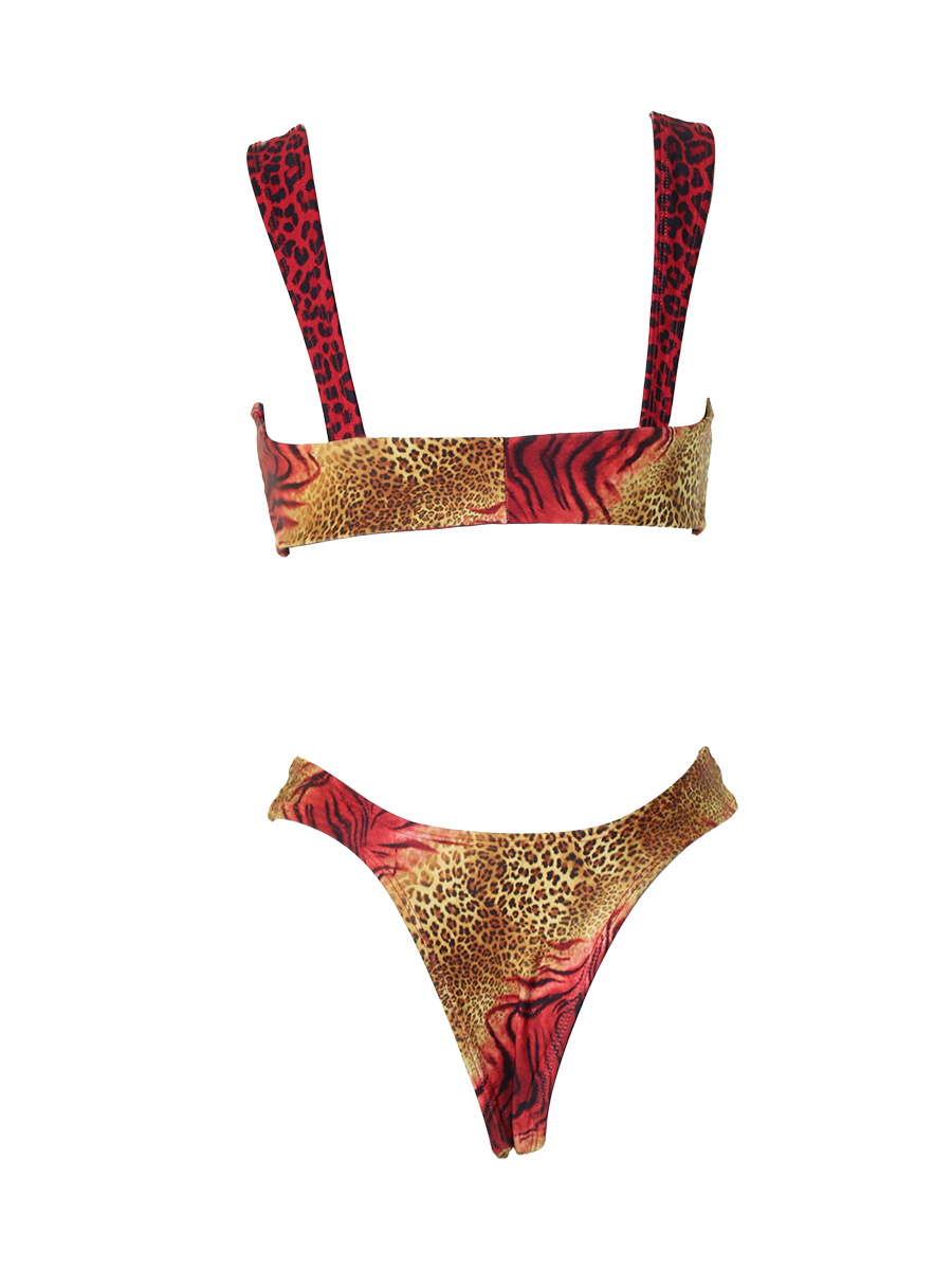 Wild Orchid JungleInspired Bikini Top Coconut Bikini Company